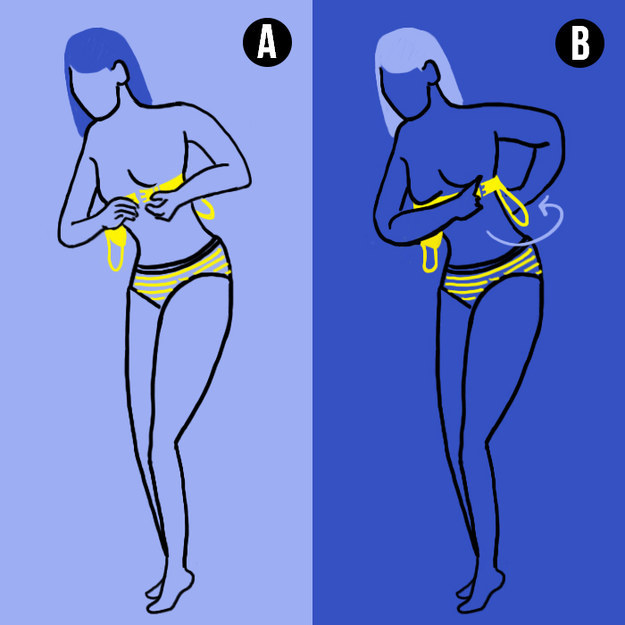 Putting on your bra in the front