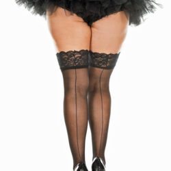 Music-Legs-Plus-Size-Lace-Top-Backseam-Thigh-Highs-black