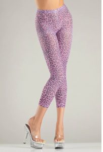 BeWicked Pink Leopard Footless Pantyhose