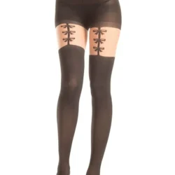 bw798-Bow-GarterStrap-Pantyhose