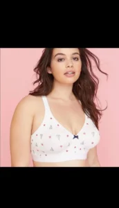 Cacique Cotton No-Wire Full Coverage Lace Back Bra White