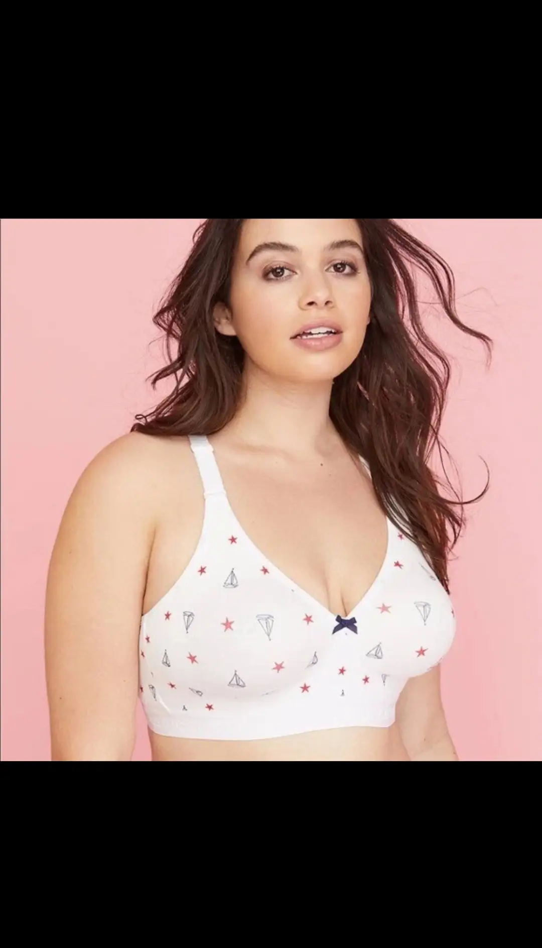 Cacique Cotton No-Wire Full Coverage Lace Back Bra White